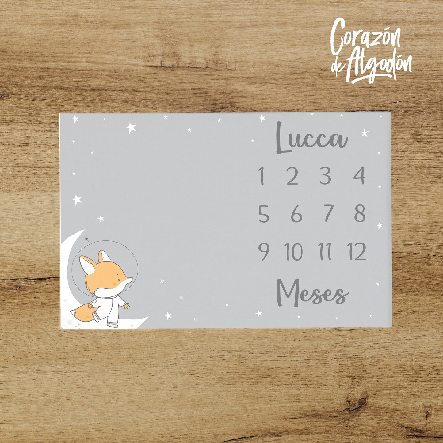 Manta mensual Zorrito Astronauta Lucca