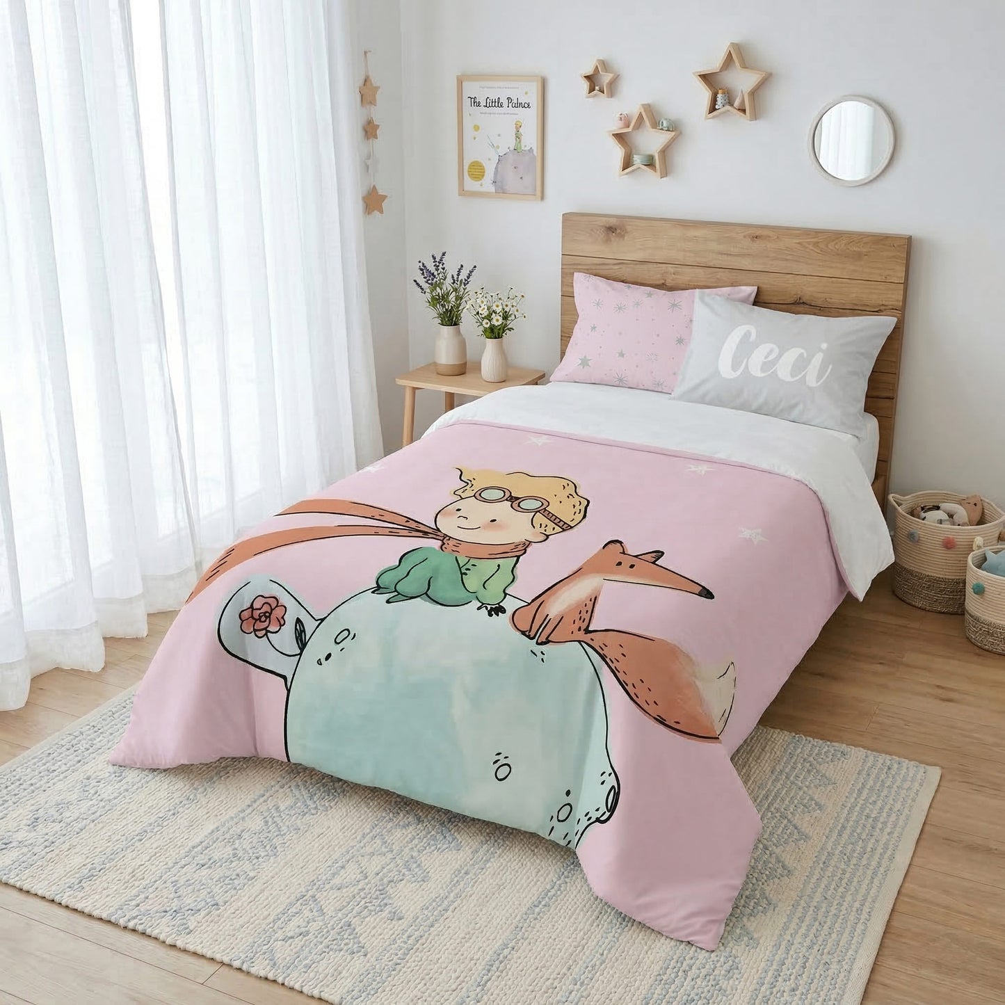 Juego de cama Principito Rosa