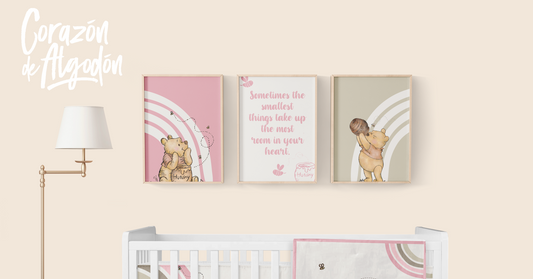 3 Textiles para enmarcar Winnie Pooh Adalyn