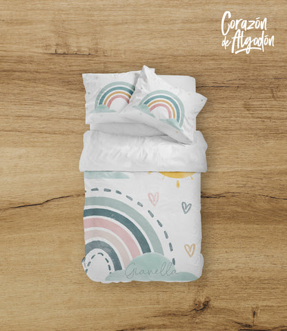 Juego de cama Arcoíris Gianella