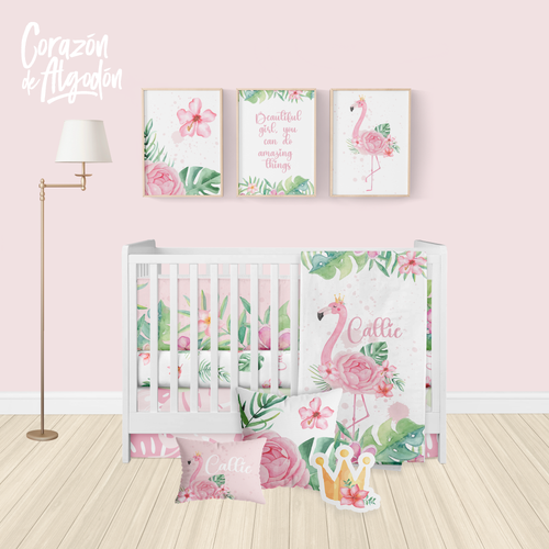 Juego de cuna Flamingo Callie