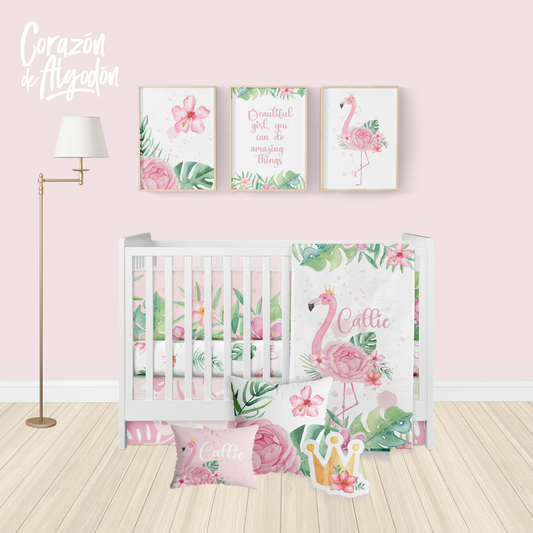 Juego de cuna Flamingo Callie
