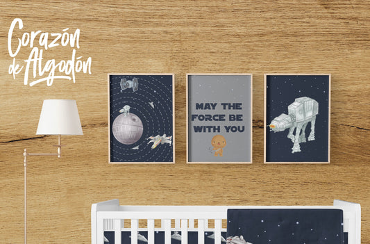 3 Textiles para enmarcar Star Wars Oliver