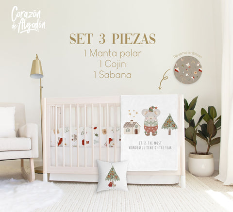 Set de Cuna Raton Navideño