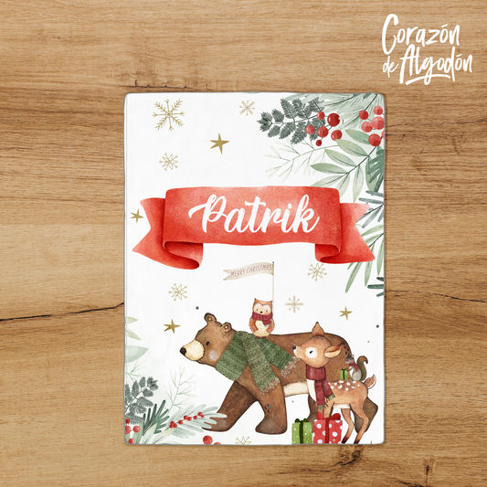 Manta Polar Animalitos Navideños