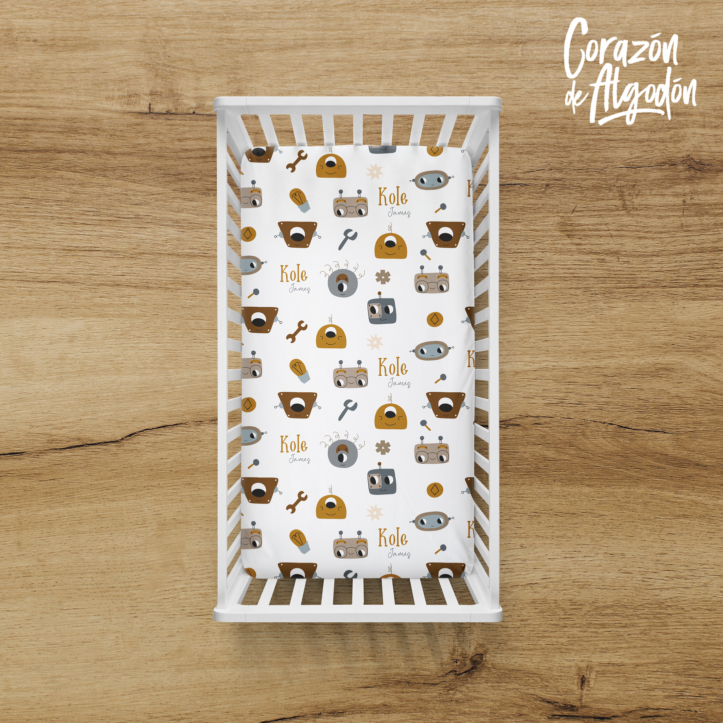 Sábana de cajón Robots Kole James