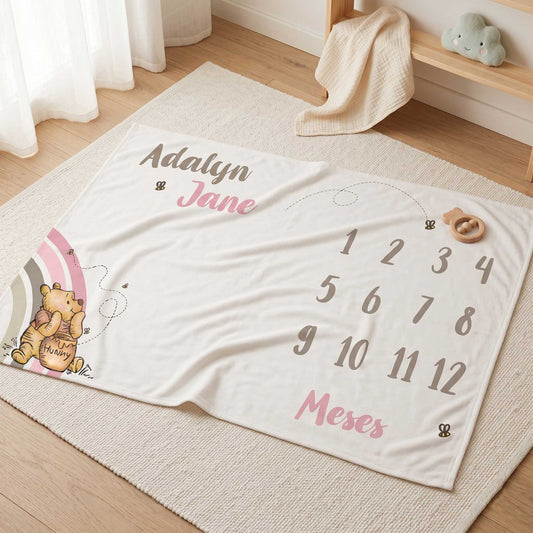 Manta mensual Winnie Pooh Adalyn