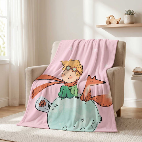 Manta polar Principito Rosa