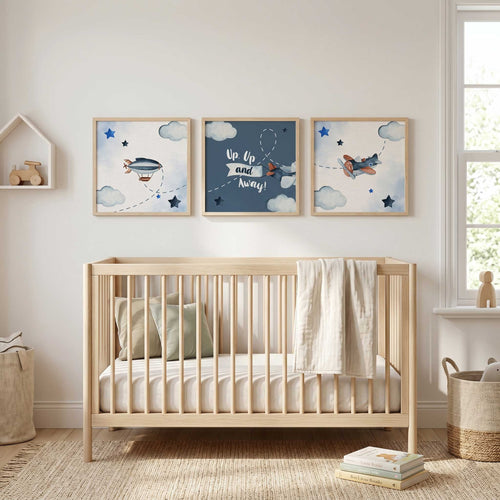 3 Textiles para enmarcar Aviones