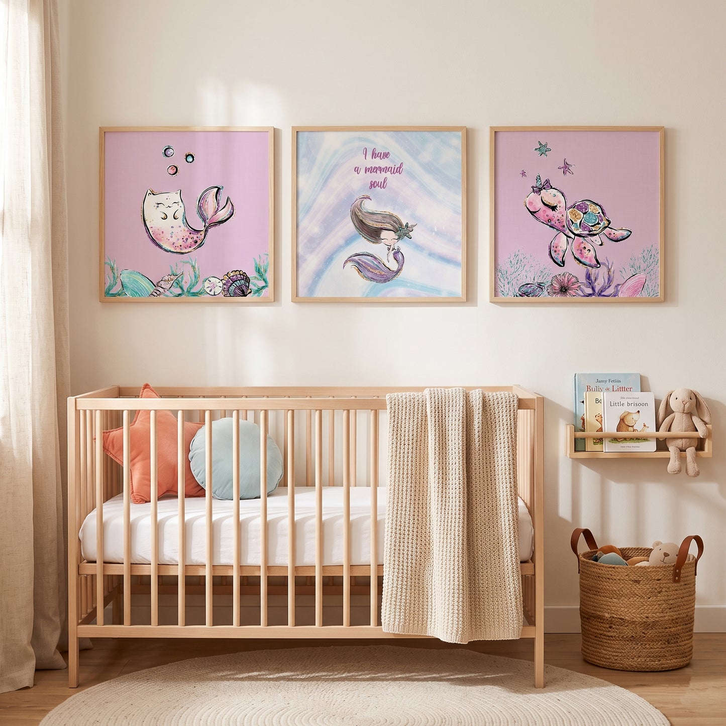 3 Textiles para enmarcar Sirena