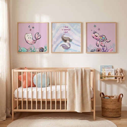 3 Textiles para enmarcar Sirena