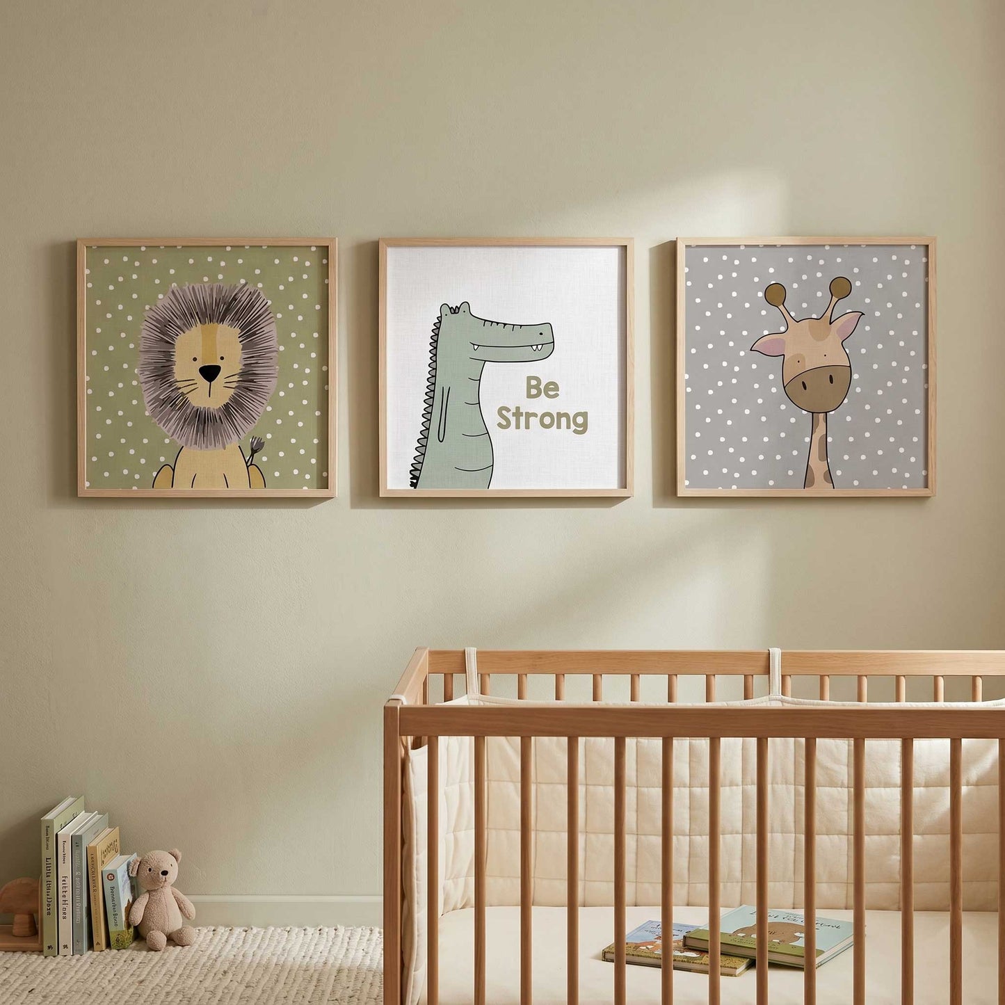 3 Textiles para enmarcar Animales Matias