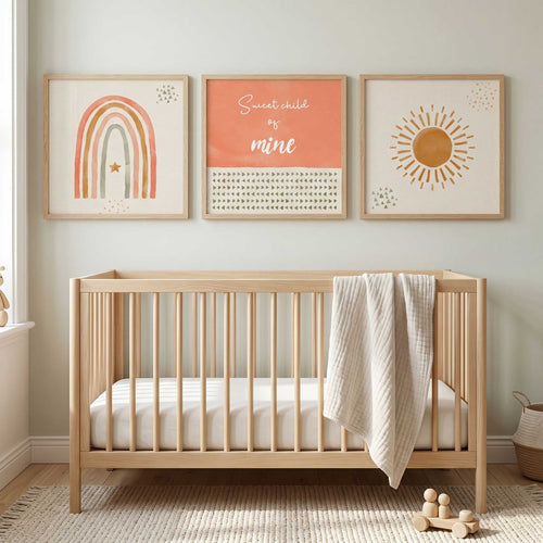 3 Textiles para enmarcar Arcoiris boho Vivianne