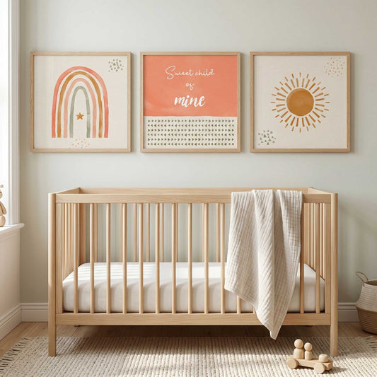 3 Textiles para enmarcar Arcoiris boho Vivianne