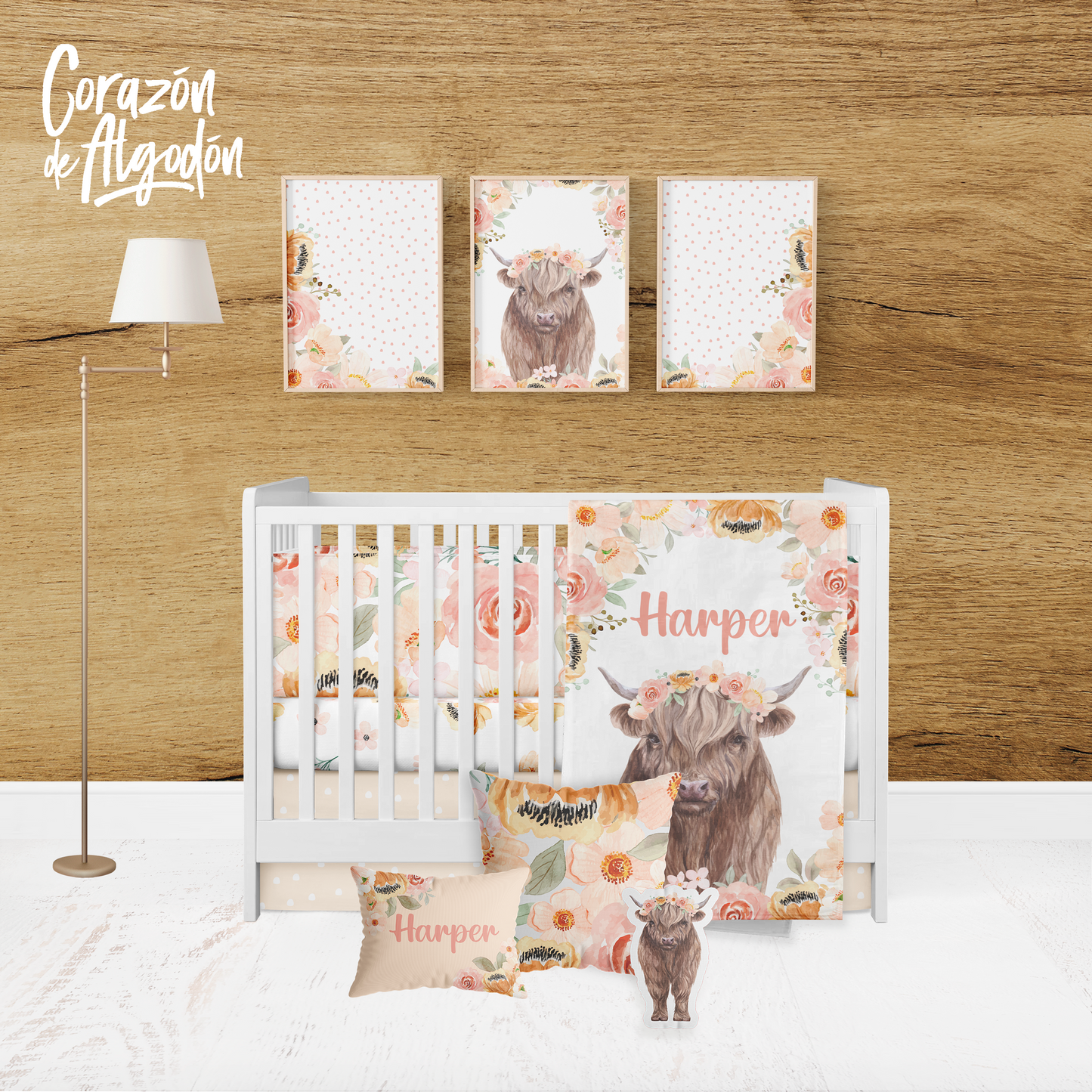 Juego de cuna Vaca Harper