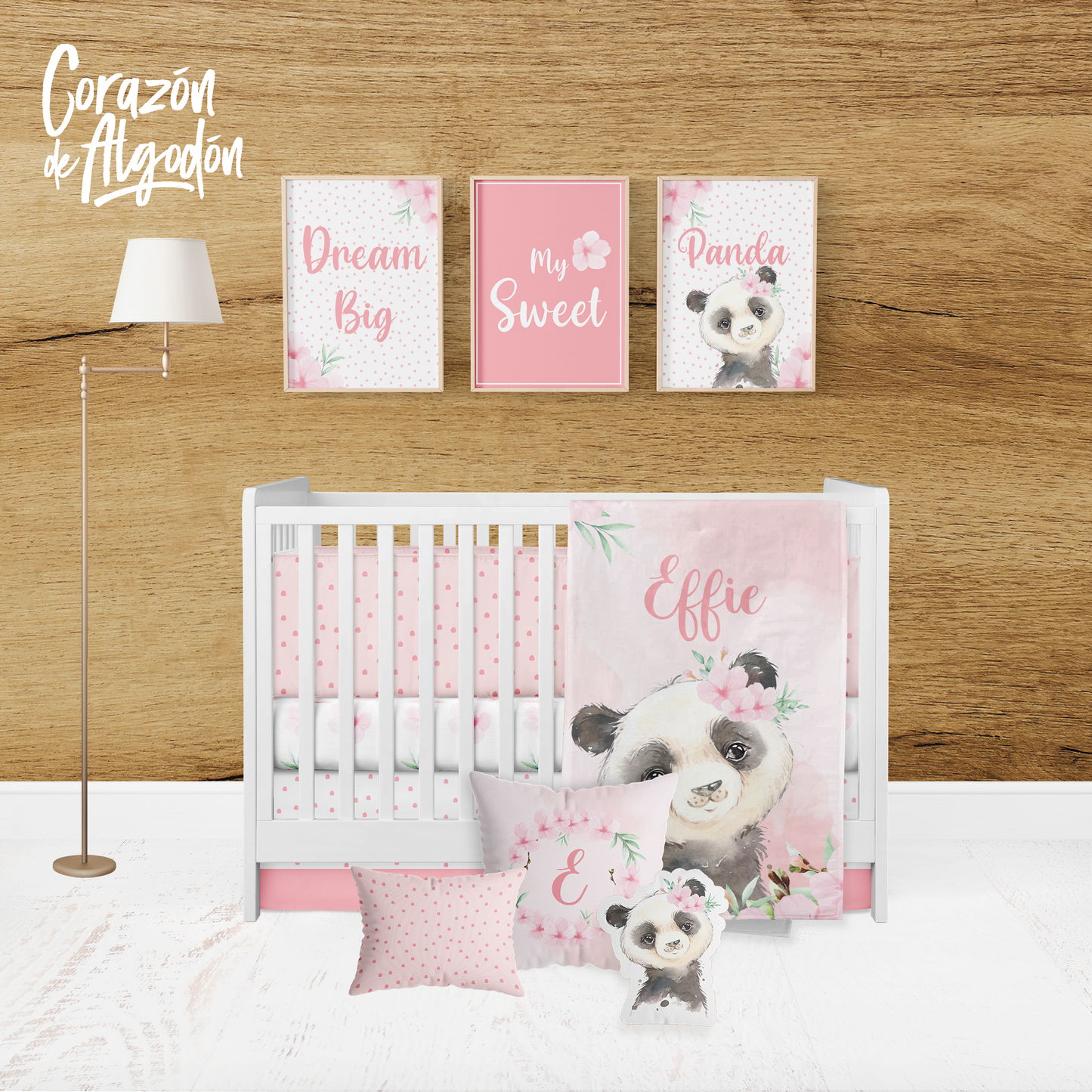 Juego de cuna Panda Effie