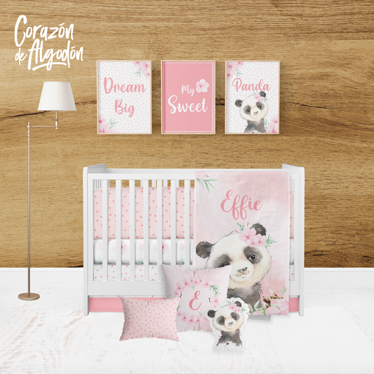 Juego de cuna Panda Effie
