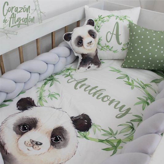 Juego de cuna Panda Marco
