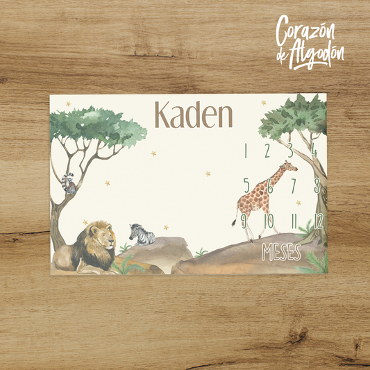 Manta mensual Animales Kaden