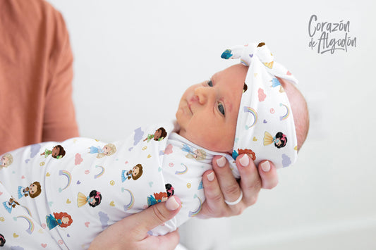 Swaddle Princesas y Arcoíris