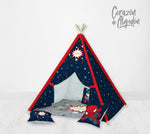 Teepee Superhéroes azul